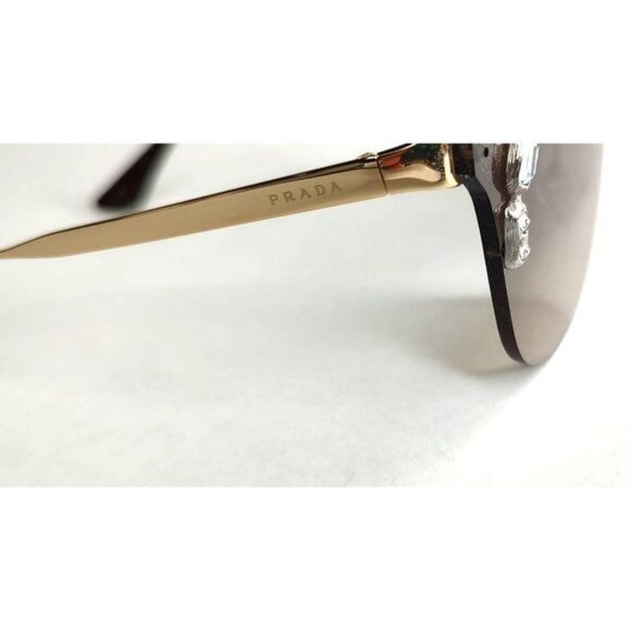 PRADA Sunglasses PR53U Absolute Ornate Jeweled Cat Eye Gold Opal Brown - Picture 8 of 15
